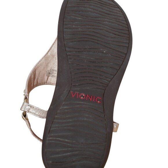 Vionic Kirra Metallic Toe-Post Sandals Size 6 US Thong Style - Picture 4 of 9